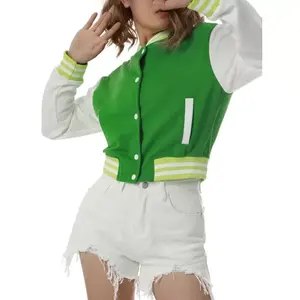 โรงงานขายส่ง รับผลิตเสื้อแจ็คเก็ตวาร์ซิตี้คุณภาพสูงสำหรับผู้หญิง ดีไซน์ทันสมัยและอินเทรนด์ - Product Image 6