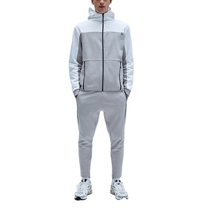 Sweat à capuche zippé 100% coton pour hommes, survêtement de sport respirant, ensembles de jogging, nouveauté, logo de la collection hiver - Product Image 1