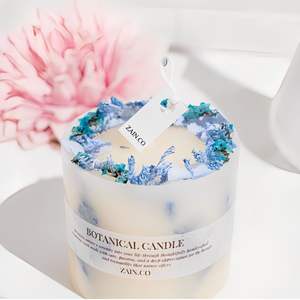 Elegant Handmade Botanical Aromatherapy <b>Candle</b> with Natural Flowers Soft Fragrance Premium <b>Gift</b> Handmade <b>Candle</b> From Indonesia - Product Image 1