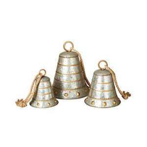 Campanas colgantes rústicas de Metal dorado de calidad superior, decoraciones navideñas de estilo moderno, diseño elegante para accesorios de decoración del hogar - Product Image 2