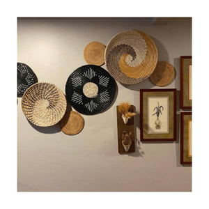 Hot Trend Seagrass <b>Wall</b> Hanging Plate Handmade Rustic Boho <b>Wall</b> Decor - Product Image 1