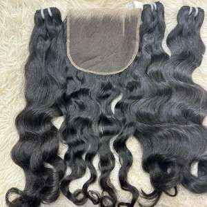 ผมต่อแบบตรงสำหรับผู้หญิงผิวดำผมถักทอแบบไม่ใช้เรมี่100% - Product Image 2