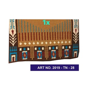 Tapis de selle de dressage anglais de haute qualité mince conception occidentale nouvelle-zélande laine polyester remplissage polycoton doublure personnalisée - Product Image 4