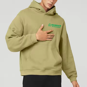 Hoodie de qualité supérieure au design tendance, couleur unie, personnalisable, en molleton de coton biologique lourd, en tissu éponge français, respirant et à séchage rapide - Product Image 6