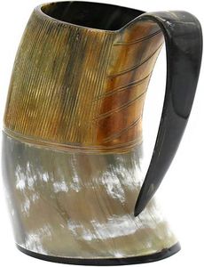 NUEVA LLEGADA MEJOR CUERNO DE BUFALO TAZA CERVEZA BEBER VIKING Taza de cristal a precio asequible para ocasión navideña - Product Image 4