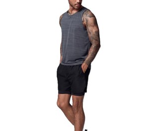 เสื้อกล้ามผู้ชายเสื้อแขนกุดผ้าคอตตอนแขนกุดโพลีเอสเตอร์แห้งเร็ว - Product Image 5