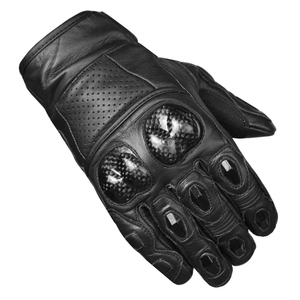 ถุงมือขี่มอเตอร์ไซค์หนังเต็มนิ้วสีแดงสำหรับผู้ชาย - Product Image 2