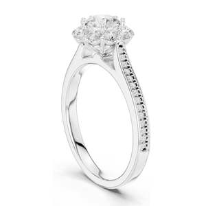 Anillo de Compromiso con Diamante de Laboratorio Redondo Brillante de 1.318 CT para Mujer, Claridad VVS-VS EF, Oro de 18K, 14K, 10K y Plata 925 - Product Image 5