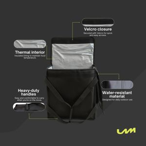 Sac de transport pour pizza chaud, imperméable, durable et conçu pour les coursiers - Product Image 4