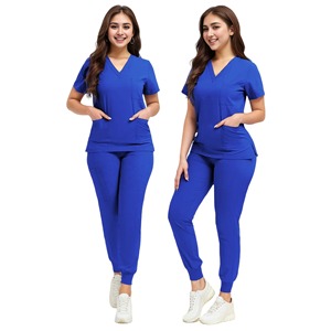 Uniformes médicaux à la mode pour femmes, ensembles de gommages pour hôpitaux, médecins, infirmières, accessoires, clinique dentaire, salon de beauté, vêtements de travail en tissu - Product Image 5