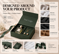 Boîte cadeau en papier magnétique vert et noir avec logo personnalisé de luxe, recyclable, pliable, rigide, avec couvercle magnétique
