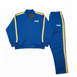 ชุดวอร์มมีซิปสำหรับทั้งชายและหญิงชุดวิ่งลายทางพร้อมซิปติดตามแบบเต็มสไตล์ฮิปฮอปและชุดกีฬา - Product Image 1