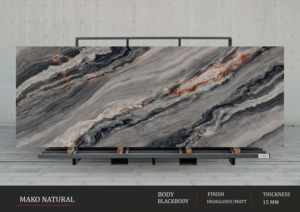 Paredes Decorativas Contemporáneas Altas Realzadas con Paneles de Porcelana Gris de Alto Brillo de 800x3200 mm - Product Image 2