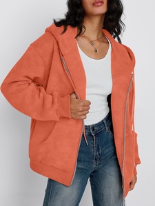 Sudadera con Capucha Gruesa de Moda Urbana para Mujer, Sudadera con Capucha Completa de Felpa de Alta Calidad, Talla Grande, al por Mayor OEM - Product Image 5