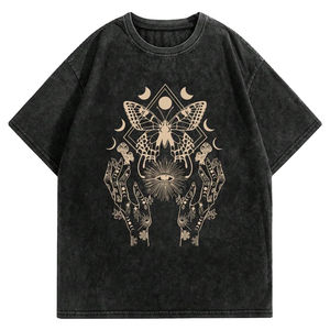 Screen Print Loose <b>Fit</b> Printed <b>T</b>-<b>shirt</b> Boxy Bulk Clothes <b>Cropped</b> Screen Print <b>T</b>-<b>shirt</b> Heavyweight Design Custom <b>T</b>-<b>shirt</b> For Men - Product Image 1