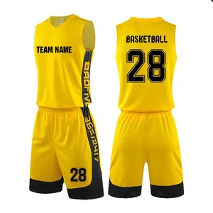 Uniforme d'équipe de basket-ball personnalisé en gros conception de sublimation vous propre maillot de basket-ball personnalisé usine