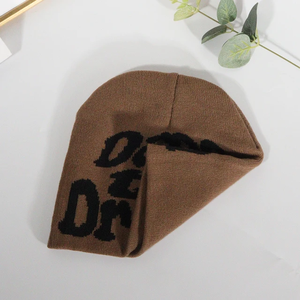 OEM logotipo personalizado Reversible Skully Beanie Hat MOQ bajo All-Over Print Jacquard tejido gorros gráficos - Product Image 5