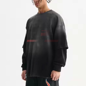 Camiseta de doble capa de algodón 100% de alta calidad con logotipo personalizado impreso para hombre estilo único de manga corta - Product Image 2