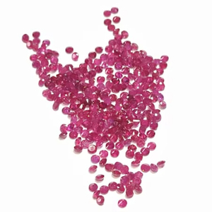 Pierres précieuses de rubis de Mozambique taillées brillantes rondes naturelles de 1.5mm pierres rouges à facettes lâches pour la fabrication de bijoux - Product Image 2