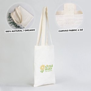 Bolsa de Tela de Algodón Pequeña Personalizada con Impresión, 8x10, Bolsa Promocional para Libros, Reciclable, con Logotipo Personalizado Incluido - Product Image 3