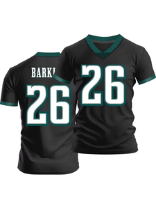 Uniforme de Fútbol Americano con Logotipo Personalizado Directo de Fábrica al por Mayor, Transpirable, de Secado Rápido, Elástico, de Poliéster de Alta Calidad - Product Image 5