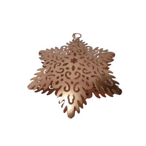 Adorno decorativo de pared de estrella colgante de Metal de hierro Color dorado para decoración del hogar y Navidad hecho a mano a granel - Product Image 1