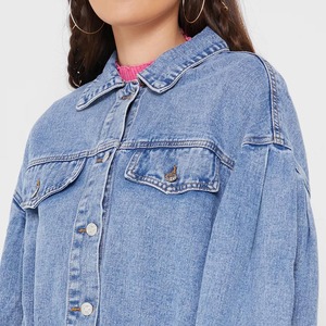 Ropa de invierno Chaqueta de mezclilla para mujer Diseño personalizado Impreso Chaqueta de mezclilla para mujer más vendida - Product Image 4