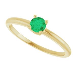 Anillo de Diamantes con Piedra de Nacimiento para Jóvenes Stuller 19399:60040P con Oro de 14K - Product Image 4