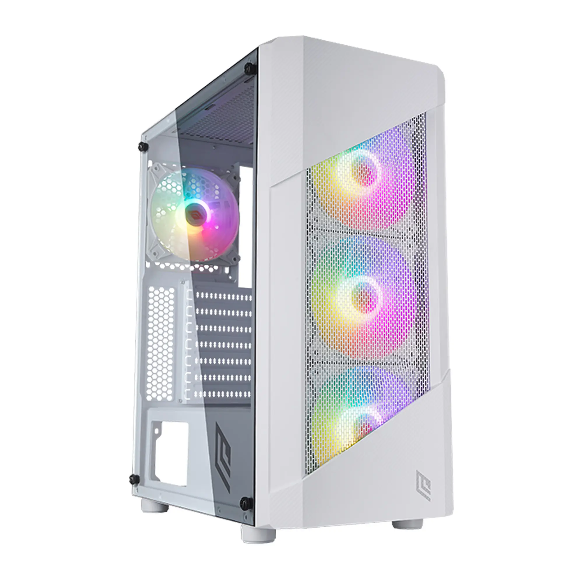 ATX Gaming Case White Computer PC Desktop ARGB LED Cabinet Chassis Cases Tempered Glass for gamer
