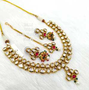 Offre Spéciale élégant collier de mariée Kundan artisanal parfait pour les mariages indiens et les occasions spéciales disponibles au meilleur prix - Product Image 1