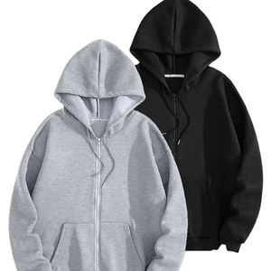 Sudadera con Capucha Personalizada para Hombre, Ligera, de Poliéster/Algodón, Transpirable, de Secado Rápido, con Logotipo Extra Grande, Color Liso, con Capucha - Product Image 1