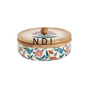 Casseroles en bois mangue faites à la main Pot de service Vaisselle de fête de mariage Traiteur Pot de service Chapati - Product Image 3