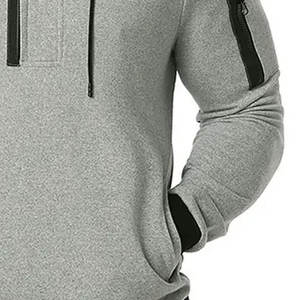 Sudadera con Capucha para Hombre, Diseño Sencillo, Forro Polar, Tejido Transpirable, Cálido, Informal, para Uso Diario, Estilo Moderno y Minimalista - Product Image 6