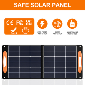 Cargador de Batería Solar Portátil de 100W, Panel Solar Monocristalino Plegable, Placa Solar para Estación de Energía de Camping - Product Image 3