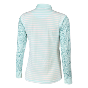 Camisa de golf personalizable de manga larga para mujer con cuello de polo de secado rápido hecha de poliéster Spandex Top Apparel logotipo de marca personalizado - Product Image 2