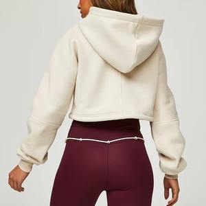 เสื้อฮู้ดผู้หญิงผ้าฟลีซผ้าฝ้ายพิมพ์ลายเสื้อฮิปฮอปสตรีทเทอร์รี่สำหรับฤดูหนาว - Product Image 3