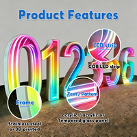 Fabricant d'origine Abyss SignTunnel Infinity LED Sign : Chiffres lumineux de 4 pieds, grands chiffres avec éclairage