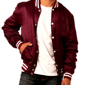 Chaqueta Varsity de lona de calidad superior Tipo de botón de moda para el invierno-Disponible al por mayor - Product Image 2
