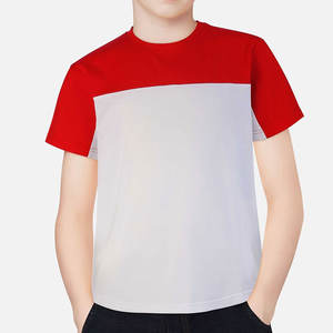 Camiseta Deportiva Sublimada para Hombre |   Tela de Poliéster con Bloques de Color Rojo y Blanco |   Transpirable de Secado Rápido - Product Image 3