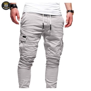 Pantalon décontracté pour homme, brodé, streetwear, vente en gros, coupe régulière, respirant, toile, cargo, hip hop, design, poches - Product Image 5