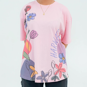 T-shirts décontractés pour femmes col rond manches courtes imprimé personnalisé femmes T-shirt imprimé respirant - Product Image 4
