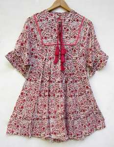 Vestido teñido con cuello en V para mujer, vestidos informales para mujer, ropa de descanso para mujer joven, vestido de ocio de verano sin mangas de algodón 100% Maxi - Product Image 4