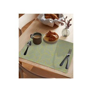 Outdoor 100% Cotton Embroidered Jacquard 14x20 160 GSM Biodegradable Handmade In India Custom Branding <b>Table</b> Mats Bulk Ready - Product Image 2