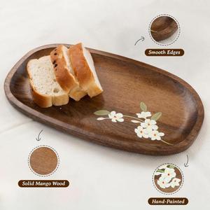 Plateau de service en bois gravé fait à la main, écologique, personnalisable, passe au lave-vaisselle et au micro-ondes, pour la maison, le restaurant, le bar, l'hôtel, le mariage - Product Image 5
