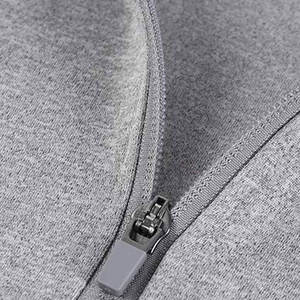 2024 dernière mode fermeture éclair personnalisée hommes 2 pièces ensemble coton/Polyester séchage rapide hiver survêtement plaine Jogging - Product Image 5