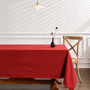 Nappe de table carrée moderne en lin et coton, imperméable, anti-taches et anti-poussière, personnalisable pour mariage, fête, événement, vente en gros - Product Image 5