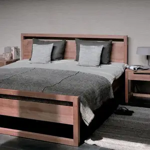 Tempat tidur furnitur minimalis, baru bahan kayu jati untuk tidur dan set rangka kamar tidur kayu jati diskon besar