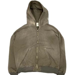 OEM Service Vente en gros Poids lourd Conception personnalisée Bon acide Lavage fermeture éclair à capuche pour les hommes à bas prix à vendre bas quantité minimale de commande - Product Image 2