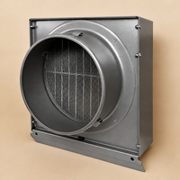 Capot de ventilation mural extérieur en acier inoxydable 304 avec grille à bride et treillis métallique