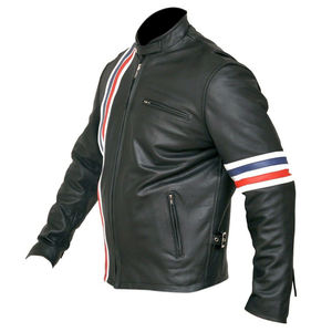 2024 nouveauté Offre Spéciale café Racer motard mode décontractée véritable cuir de vachette veste hommes - Product Image 1